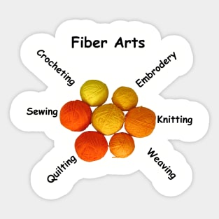 Fiber Arts Yarn Balls Sticker